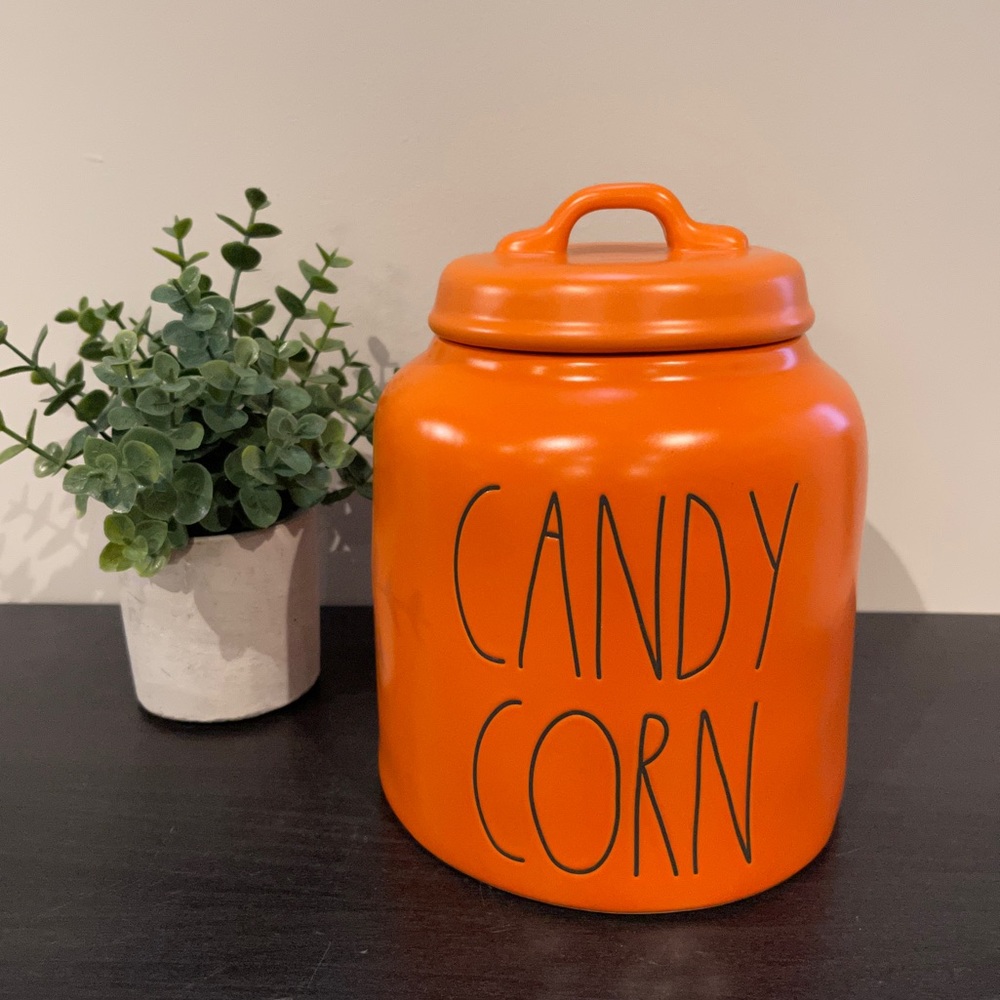 RAE DUNN CANDY CORN CANISTER